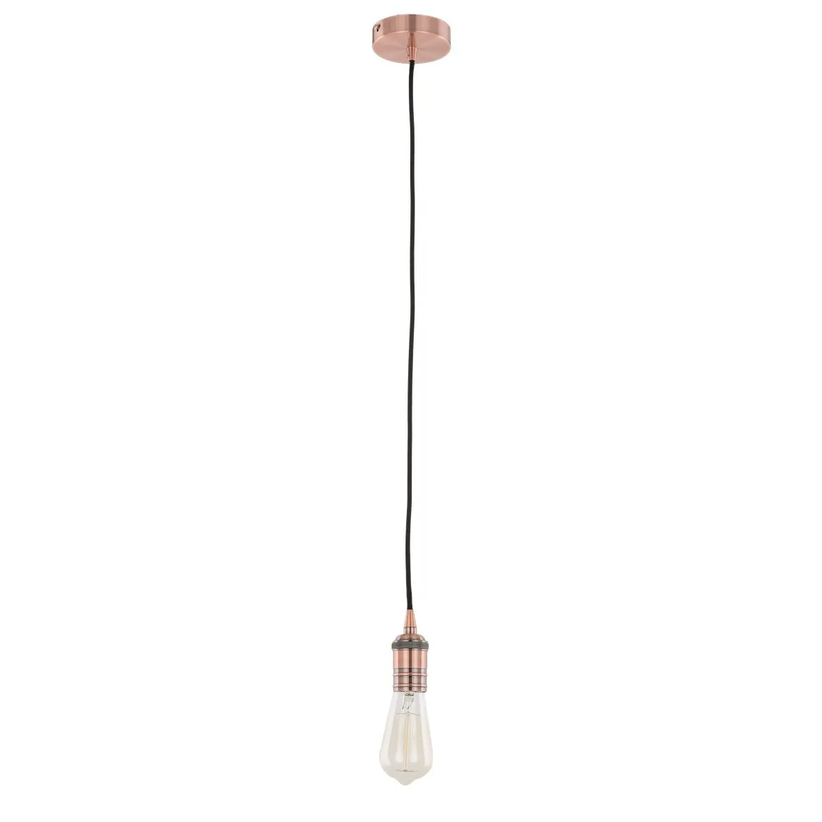 Atrium, nowoczesna oprawka wisząca, w kolorze czerwonej miedzi, E27, DS-M-036 RED COPPER